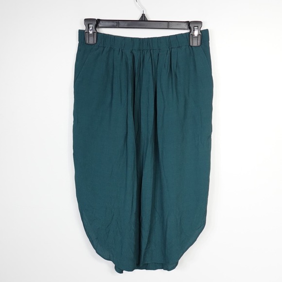 Madewell Blue Green Wrap Skirt Asymmetrical Knee-Length - Picture 3 of 10